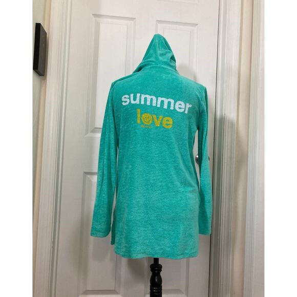 NWT! Life is Good Terrycloth hoodie Pullover V Neck Pockets Long Sleeve XS - Picture 2 of 5